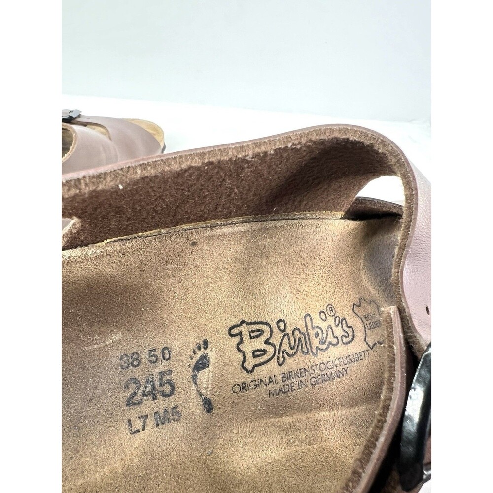 Birkenstock Birkis Milano Brown Birko-Flor Slingback Sandals Womens 38/ 7 Narrow - Picture 8 of 9